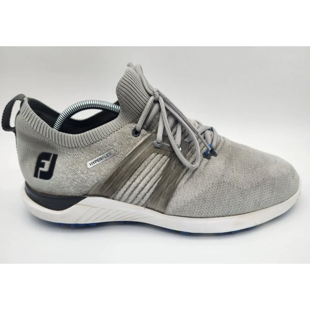 Footjoy HyperFlex Mens 11.5M Gray Knit 51080 Soft Cleats‎ StratoFoam Golf Shoes
